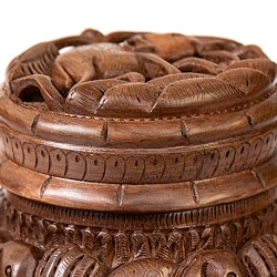 【1点もの】カシミールの細密彫刻 スタンディングボックス 高さ22cm程度 - サブ5