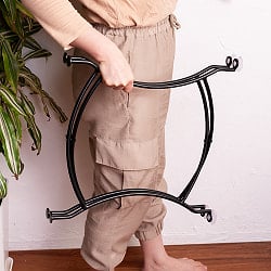 〔天板別売り〕折り畳める　アイアントレイスタンド　鉄製　テーブルの脚〔ミディアム〕 - サブ2