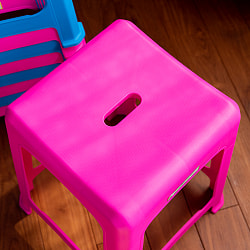 【自由に選べる2個セット】本場タイの屋台椅子　重ね収納OK!　テラスなど屋外で使えるスタッキングチェア - サブ4