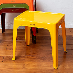 【自由に選べる4個セット】Viet Nhat社製　本場ベトナム　屋台ティーテーブル　重ね収納OK!　テラスなど屋外で使える　スタッキングテーブル　アウトドア テーブル　机〔高さ：約40cm　横幅：約4 - サブ3