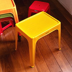 【自由に選べる4個セット】Viet Nhat社製　本場ベトナム　屋台ティーテーブル　重ね収納OK!　テラスなど屋外で使える　スタッキングテーブル　アウトドア テーブル　机〔高さ：約40cm　横幅：約4 - サブ4