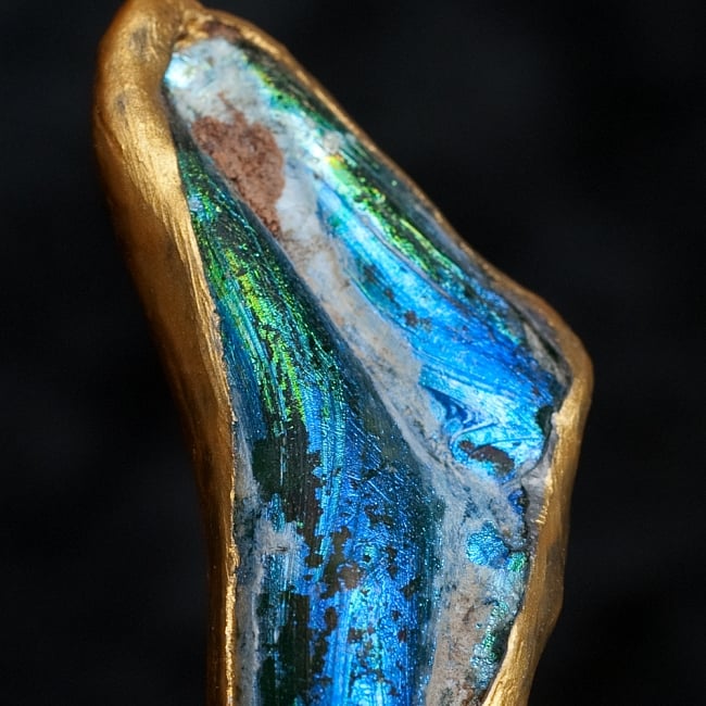 [一点もの]ローマングラスのペンダント 4 - ガラスの部分を拡大してみました