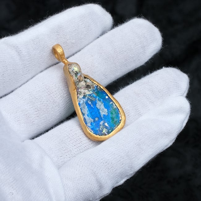 一点もの]ローマングラスのペンダント の通販[送料無料