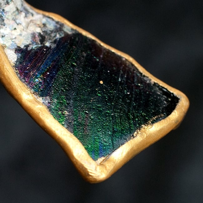 [一点もの]ローマングラスのペンダント 3 - ガラスの部分を拡大してみました