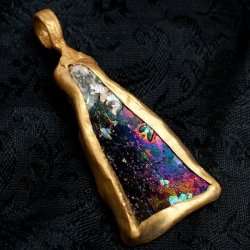 [一点もの]ローマングラスのペンダントの商品写真