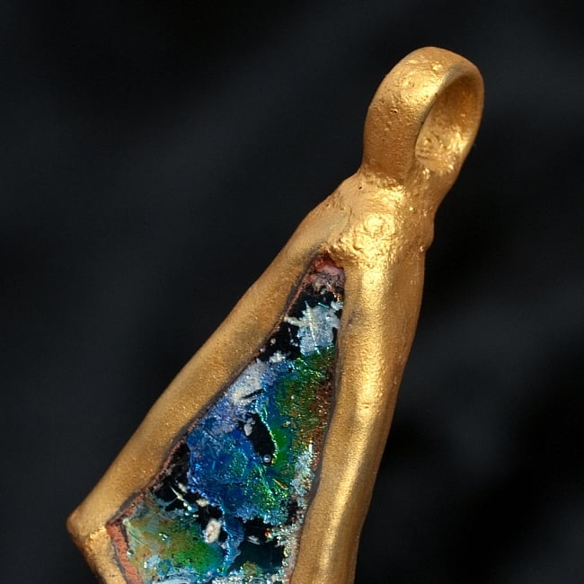 [一点もの]ローマングラスのペンダント 5 - ペンダントの輪っかの部分の拡大です