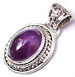 【インドクオリティ】アメジストのペンダントトップの商品写真