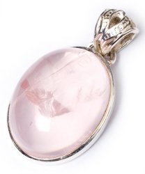 ローズクォーツのペンダントトップの商品写真