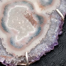 [シルバー925]インドの手作り原石ペンダントトップ[スライスアメジスト] - サブ2
