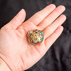 【全2色】オームと天然石のガムランボール -直径約3cm - サブ5