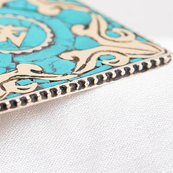 【全2種】チベットの聖なるモチーフ 天然石のメタルペンダント - サブ3