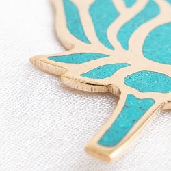 チベットの聖なるモチーフ メタルペンダント　ロータス - サブ2