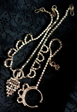 シンプルラインストーンのノーズリング＆ティッカセット - サブ4