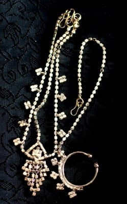 シンプルラインストーンのノーズリング＆ティッカセット - サブ4