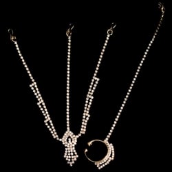 シンプルラインストーンのノーズリング＆ティッカセット - サブ2