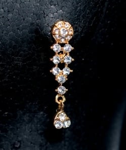 シンプルラインストーンのネックレス＆ピアスセット　パーティーや結婚式などへ　アクセサリーセット - サブ5