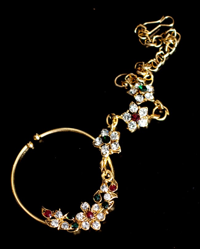 パーティー&婚礼用ジュエリー 豪華8点セット 7 - ノーズリングです。ノンホールタイプで鼻を挟み込むようにして装着します。鼻ピアス用の穴をあける必要がありません。