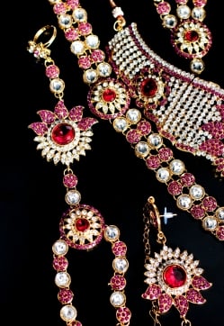 [インド品質]パーティー&婚礼用ジュエリー　豪華9点セット - サブ2