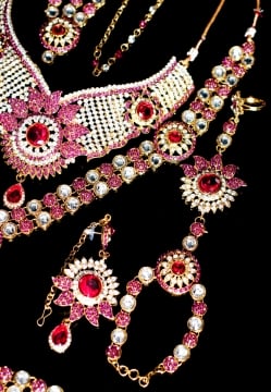 [インド品質]パーティー&婚礼用ジュエリー　豪華9点セット - サブ4