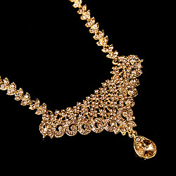 インドアクセサリー3点セット〔ネックレス、ピアス、ティッカ〕　パーティーや結婚式などへ - サブ4