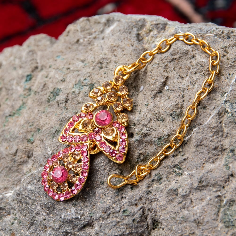 インドアクセサリー3点セット〔ネックレス、ピアス、ティッカ