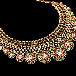 インドアクセサリー3点セット〔ネックレス、ピアス、ティッカ〕　パーティーや結婚式などへ - サブ4