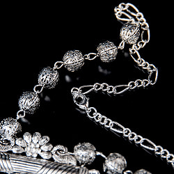 ラバリ族デザイン　トライバル・シルバーメタル　ネックレス＆ピアスセット - サブ3