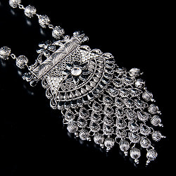 ラバリ族デザイン　トライバル・シルバーメタル　ネックレス＆ピアスセット - サブ4