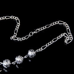 ラバリ族デザイン　トライバル・シルバーメタル　ネックレス＆ピアスセット - サブ3