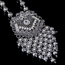 ラバリ族デザイン　トライバル・シルバーメタル　ネックレス＆ピアスセット - サブ4