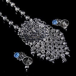 ラバリ族デザイン　トライバル・シルバーメタル　ネックレス＆ピアスセット - サブ5