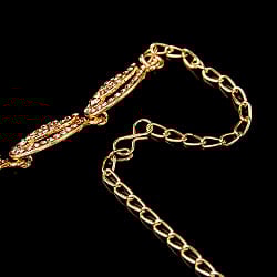 シンプルラインストーンのネックレス＆ピアスセット　パーティーや結婚式などへ　アクセサリーセット - サブ3