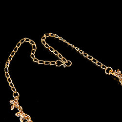 シンプルラインストーンのネックレス＆ピアスセット　パーティーや結婚式などへ　アクセサリーセット - サブ3