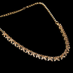 シンプルラインストーンのネックレス＆ピアスセット　パーティーや結婚式などへ　アクセサリーセット - サブ4