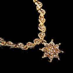 シンプルラインストーンのネックレス＆ピアスセット　パーティーや結婚式などへ　アクセサリーセット - サブ4