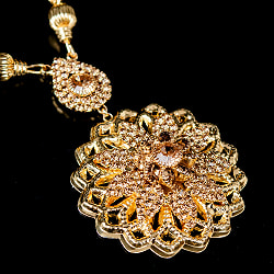 インドアクセサリー2点セット〔ネックレス、ピアス〕　パーティーや結婚式などへ - サブ4