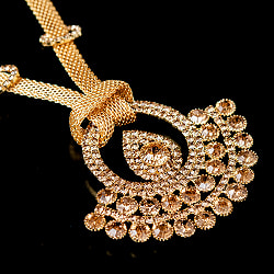 インドアクセサリー2点セット〔ネックレス、ピアス〕　パーティーや結婚式などへ - サブ4