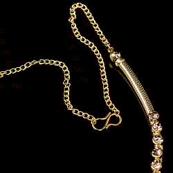 インドアクセサリー2点セット〔ネックレス、ピアス〕　パーティーや結婚式などへ - サブ3