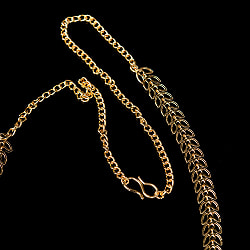 インドアクセサリー2点セット〔ネックレス、ピアス〕　パーティーや結婚式などへ - サブ3