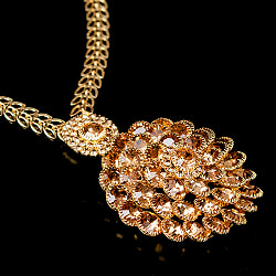 インドアクセサリー2点セット〔ネックレス、ピアス〕　パーティーや結婚式などへ - サブ4