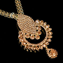 インドアクセサリー2点セット〔ネックレス、ピアス〕　パーティーや結婚式などへ - サブ4