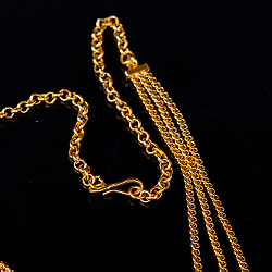 ゴールド・ドクラデザイン　ネックレス＆ピアスセット　インド伝統アクセサリー - サブ3