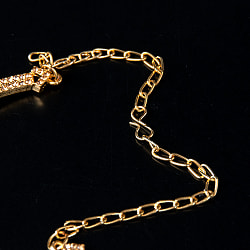 シンプルラインストーンのネックレス＆ピアスセット　パーティーや結婚式などへ　アクセサリーセット - サブ3