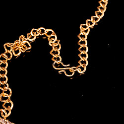 〔各色あり〕インドアクセサリー3点セット〔ネックレス、ピアス、ティッカ〕　パーティーや結婚式などへ - サブ3