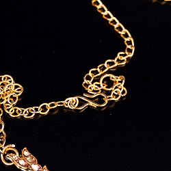 〔各色あり〕インドアクセサリー3点セット〔ネックレス、ピアス、ティッカ〕　パーティーや結婚式などへ - サブ3