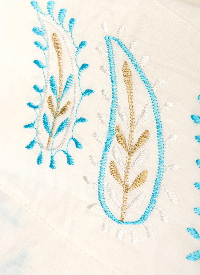 ペイズリー刺繍のルームウェア 【オフホワイト】 5 - 刺繍をアプにしてみました。