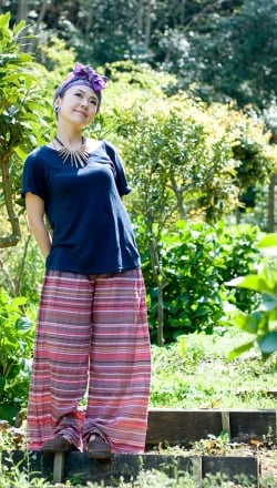 カラフルボーダーのワイドパンツ - サブ4