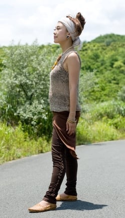 編み上げカッティング トライバルパンツ - サブ5