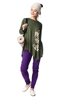 リラックスソフトレギンスパンツ 柔らかな質感が気持ちいい - サブ4