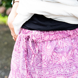 ペイズリー柄のユニークバルーンパンツ - サブ5